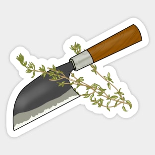 Kamagata Knife with Thyme Sticker